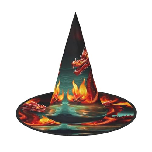 WXZYFP Drachenkönig im Feuer. Dies ist ein faltbarer und tragbarer Halloween-Hut. von WXZYFP