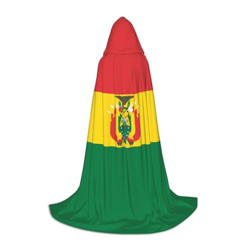 WXZYFP Flagge von Bolivien, kleiner Kapuzenumhang für Teenager, geeignet für Halloween und Themenpartys, leicht zu waschen und zu pflegen. von WXZYFP