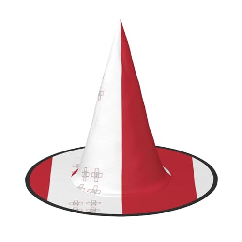 WXZYFP Flagge von Malta. Dies ist ein faltbarer und tragbarer Halloween-Hut. von WXZYFP