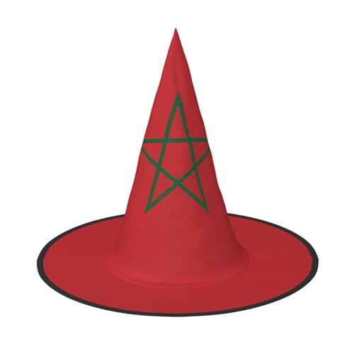 WXZYFP Flagge von Marokko. Dies ist ein faltbarer und tragbarer Halloween-Hut. von WXZYFP