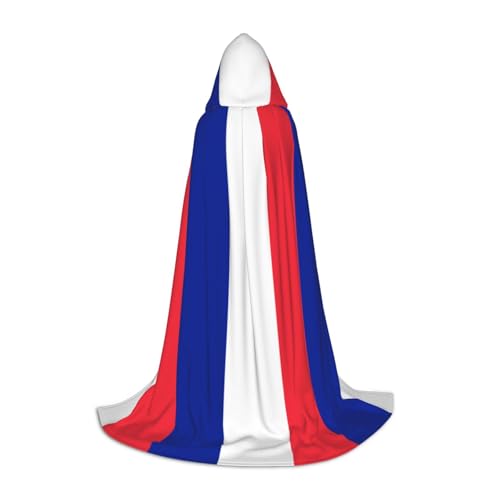 WXZYFP Französische Flagge, kleiner Kapuzenumhang für Jugendliche, geeignet für Halloween und Themenpartys, leicht zu waschen und zu pflegen. von WXZYFP