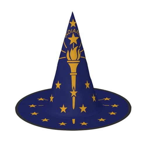 WXZYFP Indiana-Staatsflagge. Dies ist ein faltbarer und tragbarer Halloween-Hut. von WXZYFP