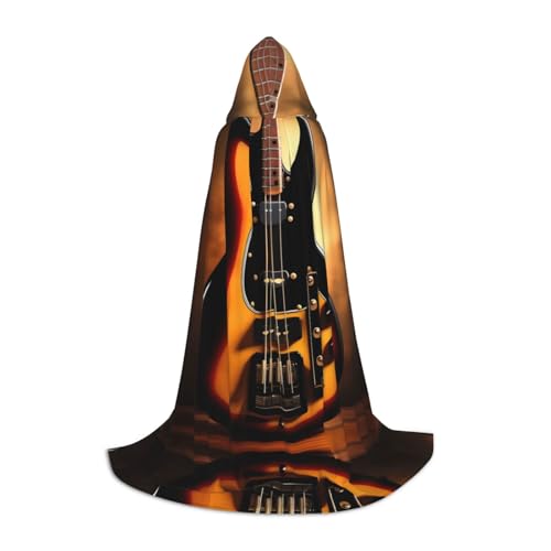 WXZYFP Instrumentalgitarre Großer Kapuzenumhang für Jugendliche, geeignet für Halloween und Themenpartys, leicht zu waschen und zu pflegen. von WXZYFP