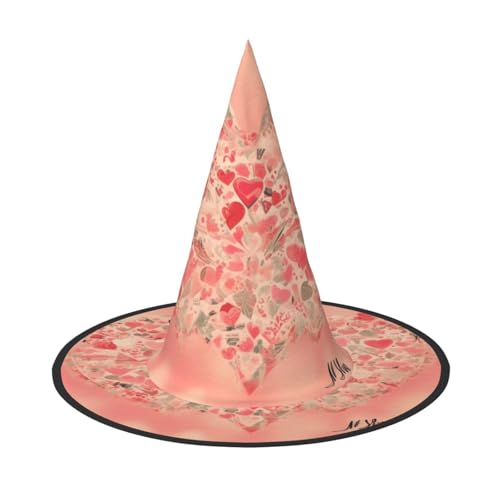 WXZYFP Rote Herzblumen. Dies ist ein faltbarer und tragbarer Halloween-Hut. von WXZYFP