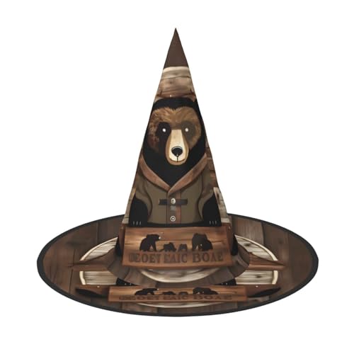 WXZYFP Rustikaler Hüttenbär. Dies ist ein faltbarer und tragbarer Halloween-Hut. von WXZYFP