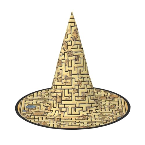 WXZYFP Treasure Maze Dies ist ein faltbarer und tragbarer Halloween-Hut. von WXZYFP