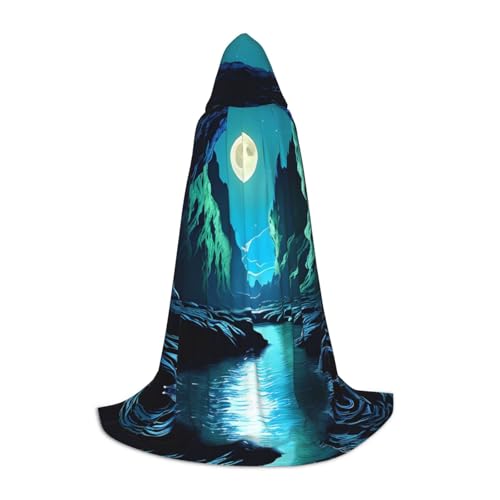 WXZYFP Wassermondhöhle Kleiner Kapuzenumhang für Jugendliche, geeignet für Halloween und Themenpartys, leicht zu waschen und zu pflegen. von WXZYFP