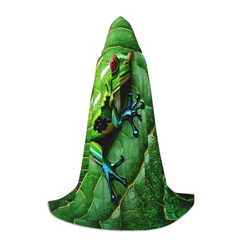 Kapuzenumhang mit Froschblättern, warm, lang, Cosplay, Kostüme, Oberbekleidung, Karneval, Hoodies, Capes Kapuzenumhang mit Froschblättern, warm, lang, Cosplay, Kostüme, Oberbekleidung, Karneval, Hoodies, Capes von WYCZHY