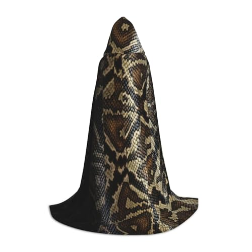 Kapuzenumhang mit Schlangenhaut, warm, lang, Cosplay, Kostüme, Oberbekleidung, Karneval, Hoodies, Capes von WYCZHY