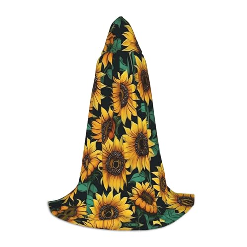 Kapuzenumhang mit Sonnenblumen-Motiv, warm, lang, Cosplay-Kostüme, Oberbekleidung, Karneval, Hoodies, Capes Kapuzenumhang mit Sonnenblumen-Motiv, warm, lang, Cosplay-Kostüme, Oberbekleidung, Karneval, Hoodies, Capes von WYCZHY