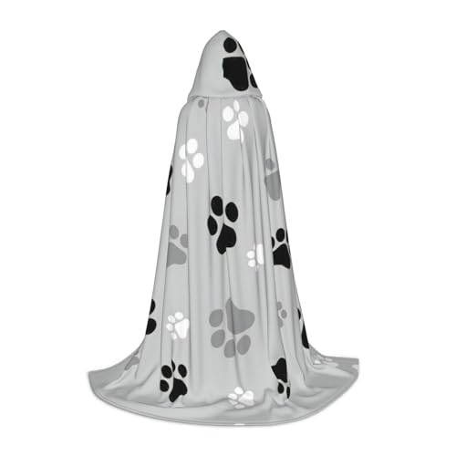 Kapuzenumhang mit Tierpfotenabdrücken, warm, lang, Cosplay, Kostüme, Oberbekleidung, Karneval, Hoodies, Capes Kapuzenumhang mit Tierpfotenabdrücken, warm, lang, Cosplay, Kostüme, Oberbekleidung, Karneval, Hoodies, Capes von WYCZHY