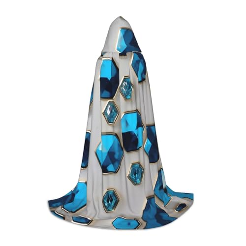 Kapuzenumhang mit blauen Hexagonen und Diamanten, Winter, warm, lang, Cosplay-Kostüme, Oberbekleidung, Karneval, Hoodies, Umhang Kapuzenumhang mit blauen Hexagonen und Diamanten, Winter, warm, lang, Cosplay-Kostüme, Oberbekleidung, Karneval, Hoodies, Umhang von WYCZHY