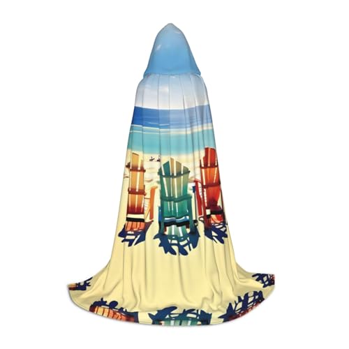 Strand-Szene mit Stühlen, Kapuzenumhang, Mantel, Winter, warm, lang, Cosplay, Kostüme, Oberbekleidung, Karneval, Kapuzenpullover, Umhang Strand-Szene mit Stühlen, Kapuzenumhang, Mantel, Winter, warm, lang, Cosplay, Kostüme, Oberbekleidung, Karneval, Kapuzenpullover, Umhang von WYCZHY