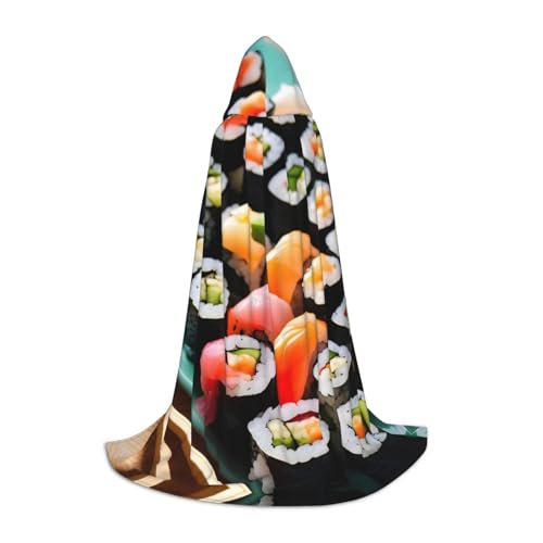 Sushi-Kapuzenumhang für den Winter, warm, lang, Cosplay-Kostüme, Oberbekleidung, Karneval, Hoodies, Capes Sushi-Kapuzenumhang für den Winter, warm, lang, Cosplay-Kostüme, Oberbekleidung, Karneval, Hoodies, Capes von WYCZHY