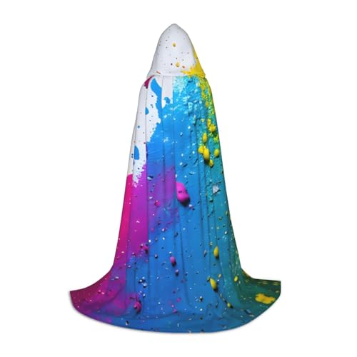 Umhang mit Farbspritzern, mit Kapuze, warm, lang, Cosplay, Kostüme, Oberbekleidung, Karneval, Kapuzenpullover, Umhang Umhang mit Farbspritzern, mit Kapuze, warm, lang, Cosplay, Kostüme, Oberbekleidung, Karneval, Kapuzenpullover, Umhang von WYCZHY
