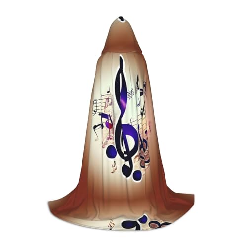 Umhang mit Kapuze und Musiknoten, warm, lang, für Cosplay, Kostüme, Oberbekleidung, Karneval, Kapuzenpullover, Capes Umhang mit Kapuze und Musiknoten, warm, lang, für Cosplay, Kostüme, Oberbekleidung, Karneval, Kapuzenpullover, Capes von WYCZHY