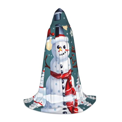 Weihnachtsumhang mit Schneemännern, warm, lang, Cosplay, Kostüme, Oberbekleidung, Karneval, Hoodies, Capes Weihnachtsumhang mit Schneemännern, warm, lang, Cosplay, Kostüme, Oberbekleidung, Karneval, Hoodies, Capes von WYCZHY