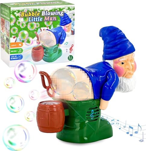 Farting Santa Bubble Machine,Funny Santa Bubble Blowing Machine,Electric Blowing Bubble Toy with Light and Music (Dwarf) von WYDDSX