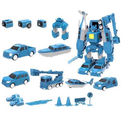 WYEIAHS 8/16/26/35 Pcs Transform Engineering Auto Spielzeug mit Magnetische Anziehung,DIY Roboter Spielzeug,Zusammengebautes LKW Spielzeug für Kinder ab 3 Jahren (City Style 26 Piece Set) von WYEIAHS
