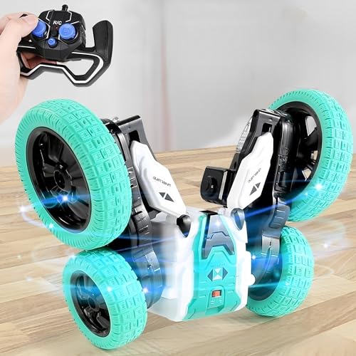 WYFCR Ferngesteuertes Auto Spielzeug Ab Mädchen, 2,4GHz Amphibienfahrzeug Geschenk Mädchen 4-8 Jahre, Rc Auto Outdoor Gartenspielzeug Spielzeug Kinder Ab 3-6 Jahre (Mintgrün) von WYFCR