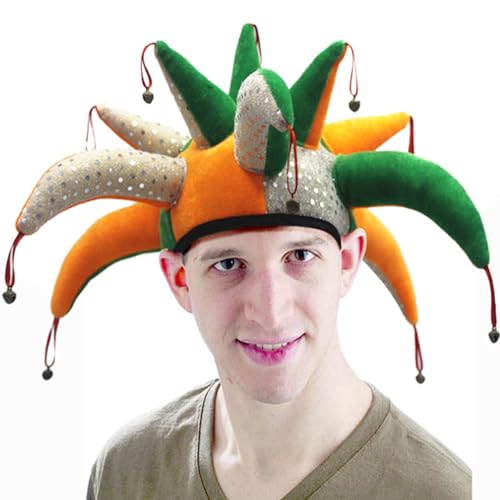 WYFCR Halloween Clown Hat Fun Jester, Clown Head Party Kostüm Hut für Karneval, Holiday Halloween Karneval Cosplay, Clown Kostüm, Zubehör Neuheit Hüte für Männer und Frauen von WYFCR