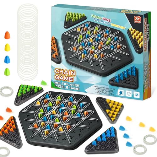 Triggle Spiel,Interaktives Triggle Brettspiel,Ketten Dreieck Schachspiel, Triggle Spiel Gummibänder,Dreieck Schach Brettspiel Geeignet für Kinder ab 3 Jahren(Groß) Triggle Spiel,Interaktives Triggle Brettspiel,Ketten Dreieck Schachspiel, Triggle Spiel Gummibänder,Dreieck Schach Brettspiel Geeignet für Kinder ab 3 Jahren(Groß) von WYFDCZZP