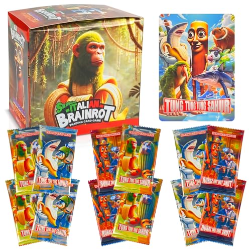 WYFDCZZP Skifidol Italian Brainrot Trading Card Game – 36 versiegelte Boosterpacks, 5 Karten pro Pack, Sammelkartenspiel für Kinder, Geschenk für Kartenliebhaber WYFDCZZP Skifidol Italian Brainrot Trading Card Game – 36 versiegelte Boosterpacks, 5 Karten pro Pack, Sammelkartenspiel für Kinder, Geschenk für Kartenliebhaber von WYFDCZZP