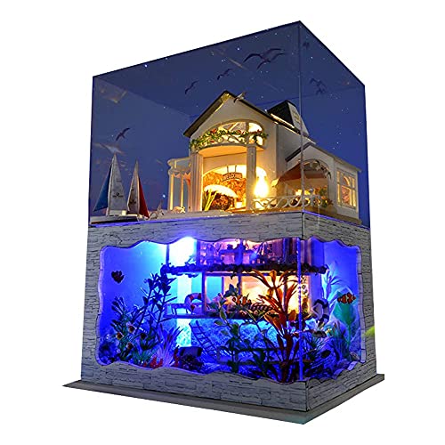 DIY Miniatur Dollhouse Kit Impressions Hawaii Mini Strandhaus Aus Holz Puppenhaus Mit Led-Leuchten Und Holzmöbeln Kreative Feiertags-Hochzeits-Valentinstagsgeschenke DIY Miniatur Dollhouse Kit Impressions Hawaii Mini Strandhaus Aus Holz Puppenhaus Mit Led-Leuchten Und Holzmöbeln Kreative Feiertags-Hochzeits-Valentinstagsgeschenke von WYFQL-JYO