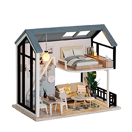 DIY Puppenhaus Duplex Montage Villa Modell Holzpuppenhaus Kreatives Mädchengeschenk Valentinstagsgeschenk Mit Möbeln Und Accessoires, Wohnzimmer, Schlafzimmer, Küche, Badezimmer DIY Puppenhaus Duplex Montage Villa Modell Holzpuppenhaus Kreatives Mädchengeschenk Valentinstagsgeschenk Mit Möbeln Und Accessoires, Wohnzimmer, Schlafzimmer, Küche, Badezimmer von WYFQL-JYO