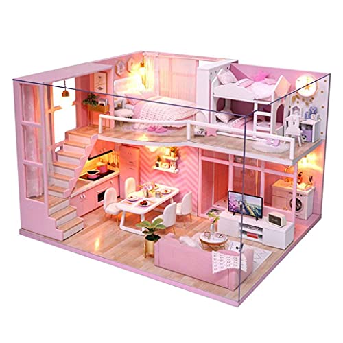 Led-Spieluhr Miniatur-Holzpuppenhaus, DIY-Puppenhaus-Modell Mini-Raum-Bastelsets, Als Geburtstag Led-Spieluhr Miniatur-Holzpuppenhaus, DIY-Puppenhaus-Modell Mini-Raum-Bastelsets, Als Geburtstag von WYFQL-JYO