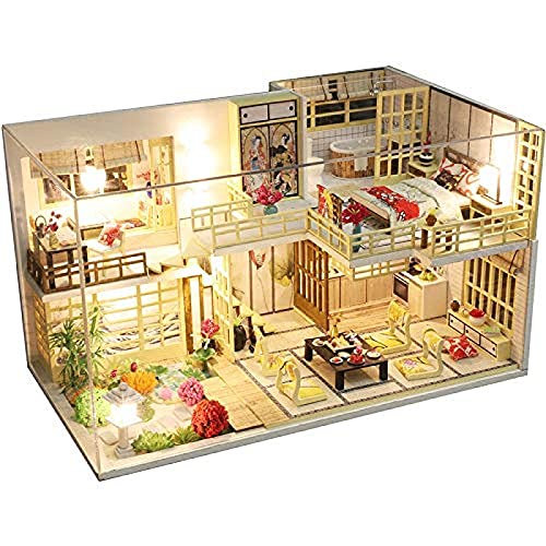 Puppenhaus-Miniatur Mit Möbeln, DIY-Puppenhaus-Bausatz Aus Holz Plus Staubschutz Und Musikbewegung, Kreative Zimmer-Bausätze Im Maßstab 1:24, Geburtstagsgeschenke Für Teenager Und Erwachsene, Wohnun Puppenhaus-Miniatur Mit Möbeln, DIY-Puppenhaus-Bausatz Aus Holz Plus Staubschutz Und Musikbewegung, Kreative Zimmer-Bausätze Im Maßstab 1:24, Geburtstagsgeschenke Für Teenager Und Erwachsene, Wohnun von WYFQL-JYO