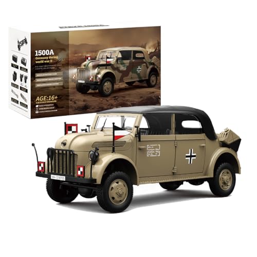 WYFTOY HG4-51 1/18 2,4 GHz elektrisch gebürstete Simulation 4WD Militärfahrzeug Modell mit ferngesteuertem Rauchgenerator, Geschenk für Auto-Enthusiasten (High-End-Version/RTR-Version/Sandgelb) von WYFTOY