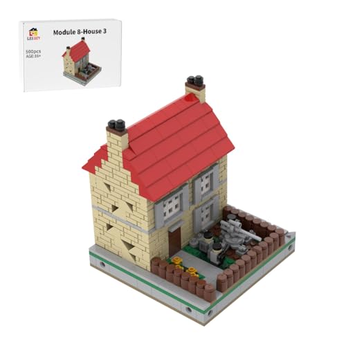 WYFTOY MOC-183062 Miniatur WWII Sandkasten-Set,Militärwohnhaus Beige Backsteinhaus mit Rotem Dach, Flakgeschütz & Blumengarten – Kreatives Kriegsalltags-Diorama für Sammler & Erwachsene(500 Teile) WYFTOY MOC-183062 Miniatur WWII Sandkasten-Set,Militärwohnhaus Beige Backsteinhaus mit Rotem Dach, Flakgeschütz & Blumengarten – Kreatives Kriegsalltags-Diorama für Sammler & Erwachsene(500 Teile) von WYFTOY