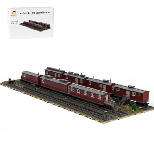 WYFTOY MOC-190200 Mini Camp Cars Modul 4 für MOC-192611 West Virginia Sägewerk Bausatz (9278 Teile/kompatibel mit 52 Universal Train) von WYFTOY