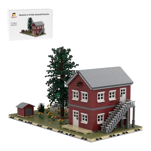 WYFTOY MOC-191067 Mini Scale Firmenbüro Modul 6 für MOC-192611 West Virginia Sägewerk Bausatz (1713 Teile/kompatibel mit 52 Universal Train) von WYFTOY