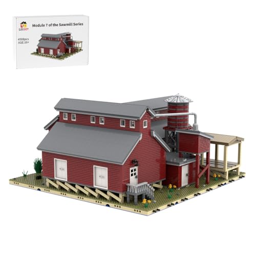 WYFTOY MOC-192345 Mini Modul 7 - Hobelwerkstatt für MOC-192611 Bausatz Sägewerk in West Virginia (4588 Teile/kompatibel mit 52 Universal Train) von WYFTOY
