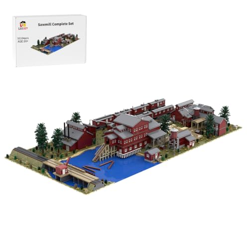 WYFTOY MOC-192611 Mini Modul-Sägewerk Live-Architektur in West Virginia Bausteine-Set (35104 Teile/kompatibel mit 52 Universal Train) von WYFTOY