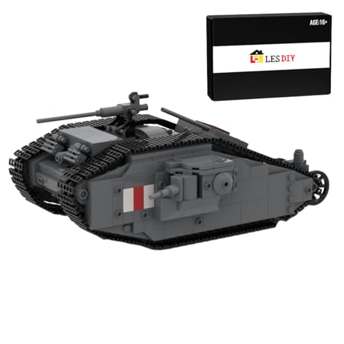 WYFTOY Mark-II Panzer Militär-Modell Bausatz, Britischer WWI Kampfpanzer mit Diamant-Form, Rautenförmiges Design, STEM Lernspielzeug für Erwachsene & Jugendliche ab 16+(748 Teile/Dunkelgraue) von WYFTOY