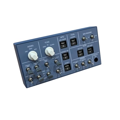 WYFTOY Rowsfire A102 A35x/A32X Mini Light OVERHEAD Panel für MSFS 2020/2024 mit mehreren Flugzeugtypen, kompatibel mit Windows Home Cockpit, Plug-and-Play, Geschenk für Erwachsene (Backlit Edition) von WYFTOY