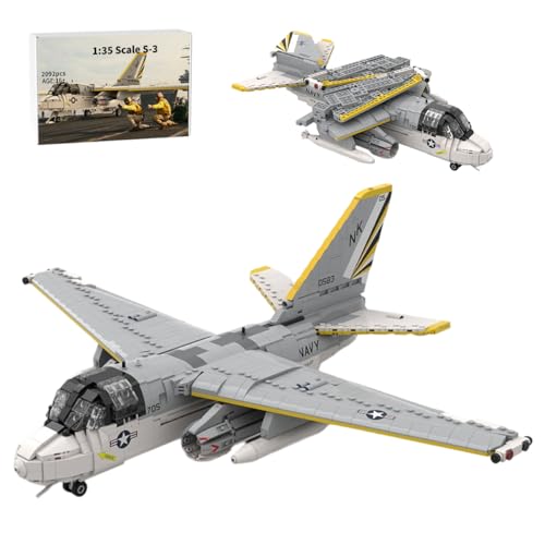 WYFTOY S-3 Viking-Bausatz im Maßstab 1:35, Modell eines U-Boot-Jagdflugzeugs der Marine mit klappbaren Flügeln und funktionsfähigem Fahrwerk, Sammlerstück für Erwachsene (2092 Teile) von WYFTOY