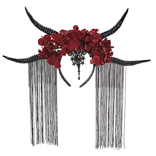 WYLZLKX Antilopen-Stirnband, Halloween-Horn, Teufelshörner, Stirnband, Kopfschmuck, Stirnband, Stirnband, Rot WYLZLKX Antilopen-Stirnband, Halloween-Horn, Teufelshörner, Stirnband, Kopfschmuck, Stirnband, Stirnband, Rot von WYLZLKX