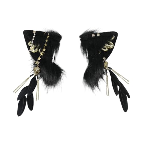 WYLZLKX Beweglicher Wolfsohr-Haarreif für Rollenspiele, Cosplay, Kostüm, Stirnband, Halloween, Kopfschmuck, japanisches Anime, dynamisches Haarband. Abnehmbare Ohren WYLZLKX Beweglicher Wolfsohr-Haarreif für Rollenspiele, Cosplay, Kostüm, Stirnband, Halloween, Kopfschmuck, japanisches Anime, dynamisches Haarband. Abnehmbare Ohren von WYLZLKX