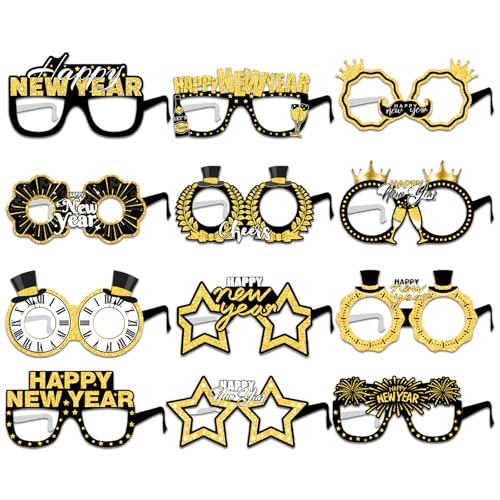 Silvester Deko – Lustige NeuJahr Brille, Vielseitig Einsetzbare Partybrille - Kreatives Element für Ihre Silvesterfeier Silvester Deko – Lustige NeuJahr Brille, Vielseitig Einsetzbare Partybrille - Kreatives Element für Ihre Silvesterfeier von WYRGQIQN