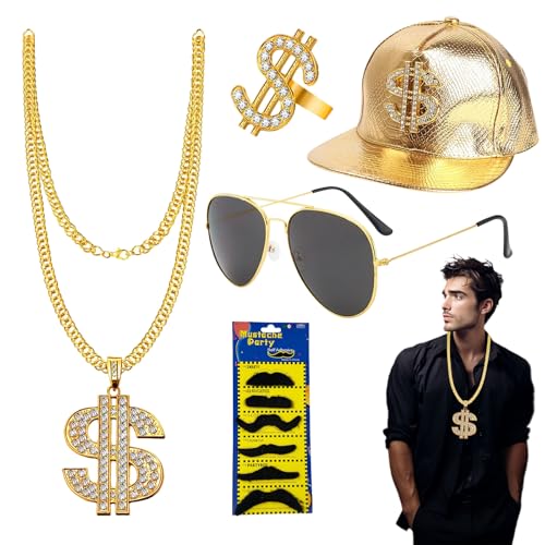 WYRGQIQN Shadow Wizard Money Gang Kostüm – Extravagantes 'er Jahre Outfit Herren – Mit Großer Goldkette & Unverwechselbaren Accessoires – Zeigen Sie Ihren Style! WYRGQIQN Shadow Wizard Money Gang Kostüm – Extravagantes 'er Jahre Outfit Herren – Mit Großer Goldkette & Unverwechselbaren Accessoires – Zeigen Sie Ihren Style! von WYRGQIQN