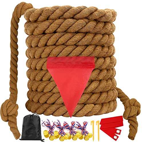 WYRJXYB Outdoorspiele Tauziehen Seilspiel for Kinder Erwachsene, Gartenspiele Kindergeburtstag Partyspiele,Tauziehseil mit Medaillen für Draußen Geburtstagsspiele Spiele,18M, Braun WYRJXYB Outdoorspiele Tauziehen Seilspiel for Kinder Erwachsene, Gartenspiele Kindergeburtstag Partyspiele,Tauziehseil mit Medaillen für Draußen Geburtstagsspiele Spiele,18M, Braun von WYRJXYB