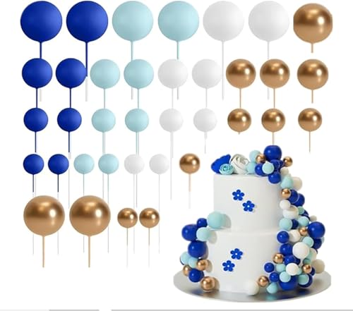 36Pcs Mini Ball Kuchenaufsätze, Mini Ballon Kuchendekorationen, Schaumstoff Kugel Kuchenspieße, kugelförmige Cupcake Topper, DIY Kucheneinsatz 36Pcs Mini Ball Kuchenaufsätze, Mini Ballon Kuchendekorationen, Schaumstoff Kugel Kuchenspieße, kugelförmige Cupcake Topper, DIY Kucheneinsatz von WYSUMMER