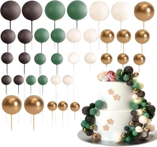 36Pcs Mini Ball Kuchenaufsätze, Mini Ballon Kuchendekorationen, Schaumstoff Kugel Kuchenspieße, kugelförmige Cupcake Topper, DIY Kucheneinsatz 36Pcs Mini Ball Kuchenaufsätze, Mini Ballon Kuchendekorationen, Schaumstoff Kugel Kuchenspieße, kugelförmige Cupcake Topper, DIY Kucheneinsatz von WYSUMMER