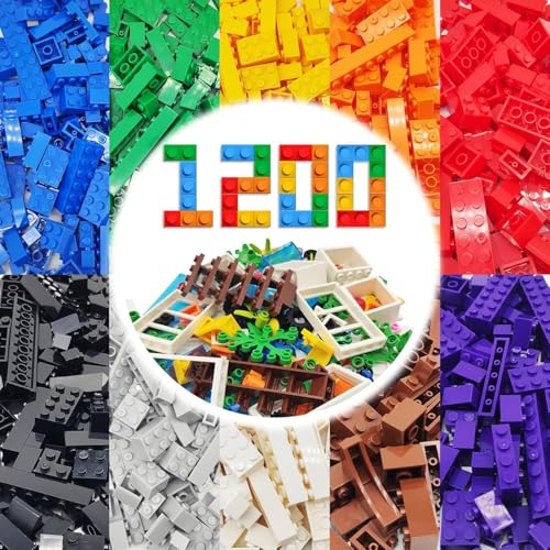 WYSWYG 1200 Teile Bausteine, 1.6 kg Steine Box, Kompatibel, Basic Building Bricks Set, Geeignet für Jungen und Mädchen ab 6 Jahren von WYSWYG