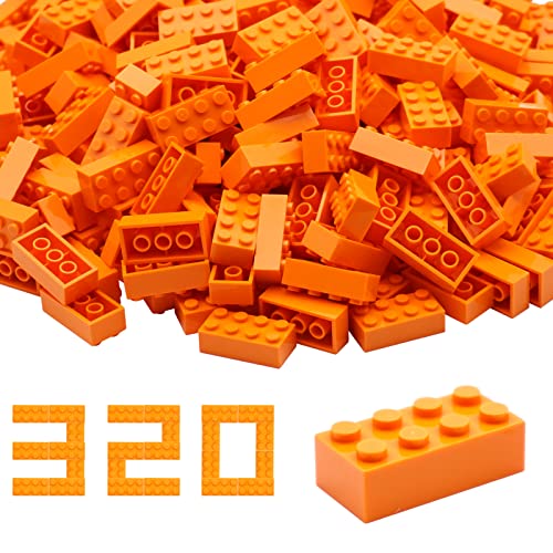 WYSWYG 320 Bausteine, 2x4 Klassische Steine, Hochwertig, Kompatibel mit Top-Marken Steine, Bunt, für Kinder & MOC-Liebhaber-Orange WYSWYG 320 Bausteine, 2x4 Klassische Steine, Hochwertig, Kompatibel mit Top-Marken Steine, Bunt, für Kinder & MOC-Liebhaber-Orange von WYSWYG