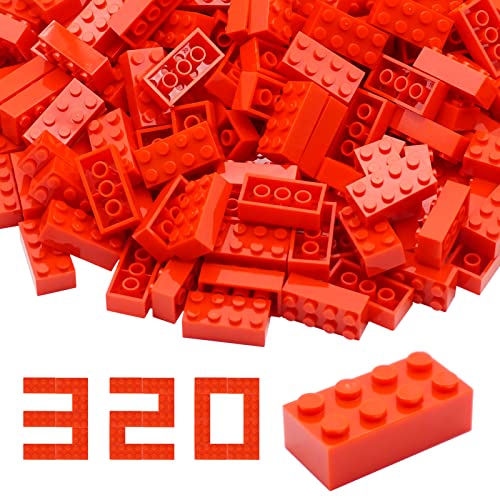 WYSWYG 320 Bausteine, 2x4 Klassische Steine, Hochwertig, Kompatibel mit Top-Marken Steine, Bunt, für Kinder & MOC-Liebhaber-Rot WYSWYG 320 Bausteine, 2x4 Klassische Steine, Hochwertig, Kompatibel mit Top-Marken Steine, Bunt, für Kinder & MOC-Liebhaber-Rot von WYSWYG